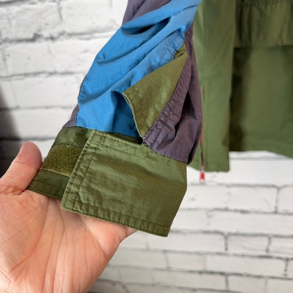 Sport Designs 1980s/1990s Vintage Green Purple Anorak Windbreaker Jacket Large - Picture 7 of 14